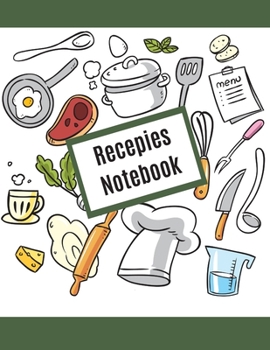 Paperback Recepies Notebook: Make Your Own Cookbook. On Food and Cooking. Recipe Journal Simple (Recipe for Success Notebook). Book