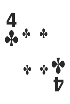 Four Of Clubs Notebook: Lined Journal, 120 Pages, 6 x 9, Affordable Gift Journal Matte Finish