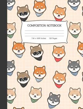 Paperback Composition Notebook: Shiba Inu Wide Ruled Lined Journal Book