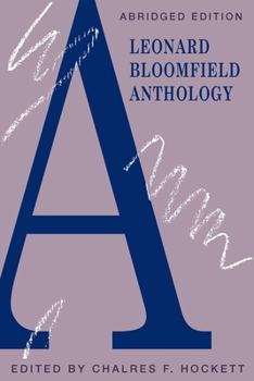Paperback A Leonard Bloomfield Anthology Book