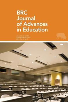 Paperback Brc Journal of Advances in Education Volume 2, Number 1 Book