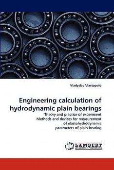 Paperback Engineering Calculation of Hydrodynamic Plain Bearings Book