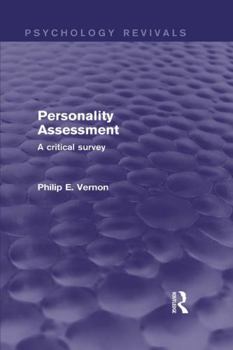 Paperback Personality Assessment (Psychology Revivals): A critical survey Book