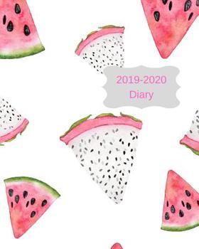 2019-2020 Diary: 8x10 day to a page academic year diary, notes, to do list & priorities on each page. White cover with fresh melon slices design