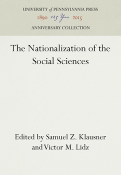 Hardcover The Nationalization of the Social Sciences Book
