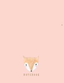 Paperback Notebook: Cute fox on pink cover and Dot Graph Line Sketch pages, Extra large (8.5 x 11) inches, 110 pages, White paper, Sketch, Book