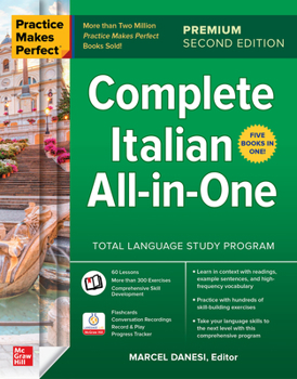 Paperback Practice Makes Perfect: Complete Italian All-In-One, Premium Second Edition Book