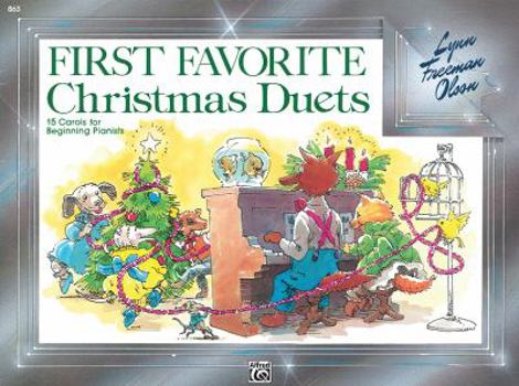 Paperback First Favorite Christmas Duets: 15 Carols for Beginning Pianists Book