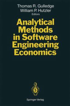 Hardcover Analytical Methods in Software Engineering Economics Book