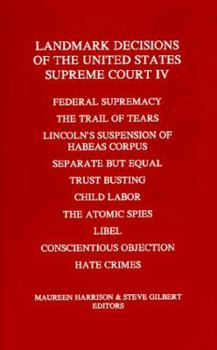Paperback Landmark Decisions of the United States Supreme Court IV Book