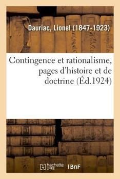 Paperback Contingence Et Rationalisme, Pages d'Histoire Et de Doctrine [French] Book