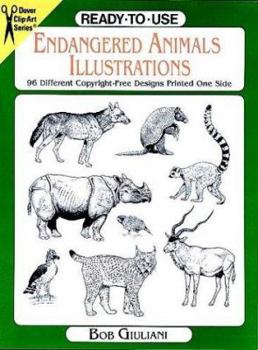 Paperback Ready-to-Use Endangered Animals Illustrations: 96 Different Copyright-Free Designs Printed One Side (Clip Art Series) Book