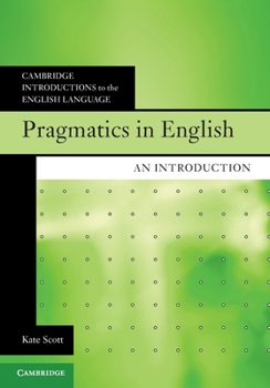 Paperback Pragmatics in English Book
