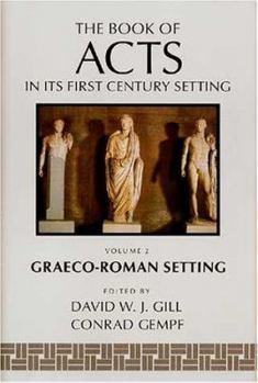 Hardcover The Book of Acts in Its Graeco-Roman Setting Book