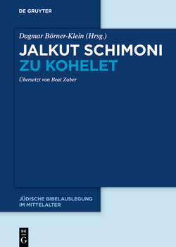 Hardcover Jalkut Schimoni Zu Kohelet [German] Book