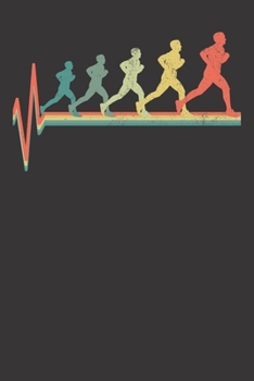 Paperback Notebook: Running Retro Runner Evolution Funny Jogging Dot Grid 6x9 120 Pages Book