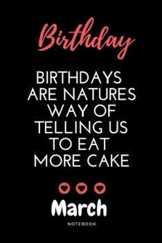 March birthday notebook | Amazing birthday notebook with black cover