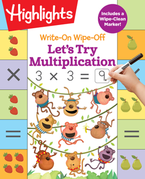 Spiral-bound Write-On Wipe-Off Let's Try Multiplication Book