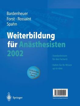 Paperback Weiterbildung Für Anästhesisten 2002 [German] Book