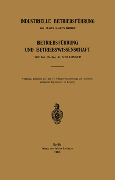 Paperback Industrielle Betriebsführung [German] Book