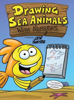 Paperback Drawing Sea Animals With Numbers Book