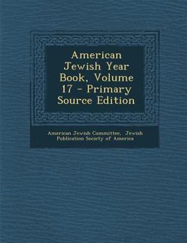 Paperback American Jewish Year Book, Volume 17 [Afrikaans] Book