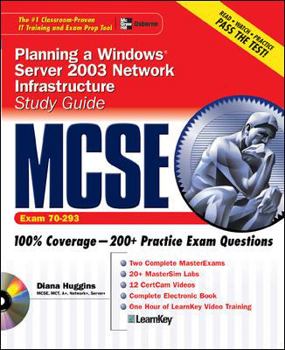 Paperback MCSE Planning a Windows Server 2003 Network Infrastructure: Study Guide Exam 70-293 [With CDROM] Book