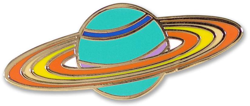 Misc. Enamel Pin Saturn Book