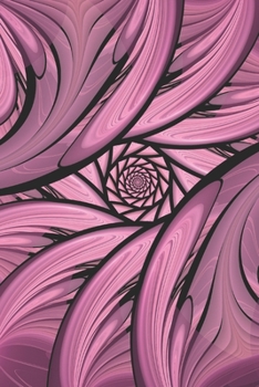 Paperback Words On A Whim: A Daily Journal: Pink Spiral Fractal Book