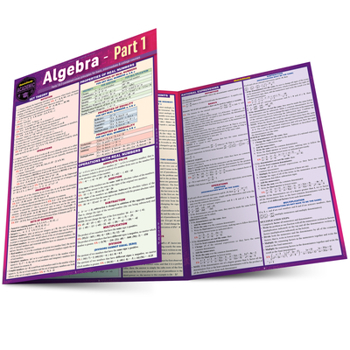 Algebra Part 1: A Quickstudy Laminated Reference Guide