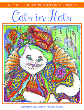 Paperback Cats in Hats: A Peaceful Artist Coloring Book