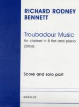 Paperback Troubadour Music: For Clarinet in B Flat and Piano (2006) Book