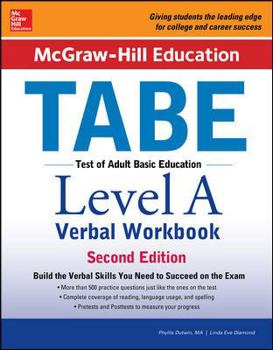 Paperback McGraw-Hill Education Tabe Level a Verbal Workbook, Second Edition Book