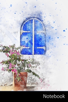 Notebook: Porta, Fiori, Natura, Arte taccuino / agenda / quaderno delle annotazioni / diario / libro di scrittura / carnet /  zibaldone - 6 x 9 ... x 22,86 cm), 150 pagine, superficie lucida.