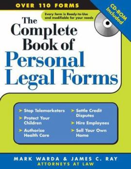Paperback Complete Book of Personal Legal Forms [With CD-ROM] Book