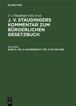 Hardcover Sachenrecht, Teil 2: §§ 1018-1296 [German] Book