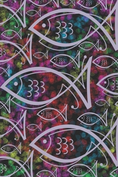 Notes: Fish symbol, Christian symbols, jesus fish symbol, spiritual diary, notebook with fish. Format A5, 120 pages, discreet light grey lined.
