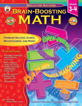 Paperback Brain-Boosting Math, Grades 3 - 4 Book