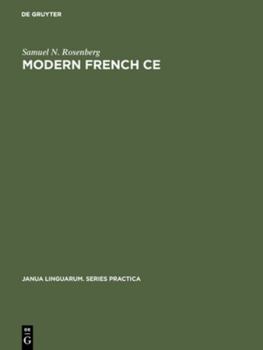 Hardcover Modern French CE: The Neuter Pronoun in Adjectival Predication Book