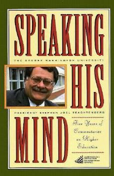 Hardcover Speaking His Mind: (American Council on Education Oryx Press Series on Higher Education) Book