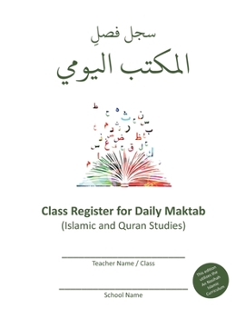 Paperback Class Register for Daily Maktab: Islamic and Quran Studies Book