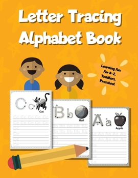 Paperback Letter Tracing Alphabet Book: ABC Learning Workbook for Kids - Toddlers, Preschool, K-2 - Orange Book