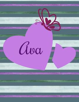 Paperback Ava: Personalized Sudoku Activity Notebook - 100 Large Print Puzzles - Brain Logic Puzzle Book - Game Instructions and Answ Book