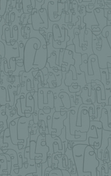 Hardcover Faces Dotted Notebook (Gray) Book