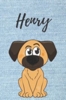 Henry Hund-Malbuch / Notizbuch / Tagebuch: Individuelles personalisiertes blanko Jungen & Männer Namen Notizbuch, blanko DIN A5 Seiten. Ideal als Uni ... Geschenk für Männer. (German Edition)