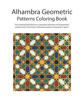 Paperback Alhambra Geometric: Patterns Coloring Book