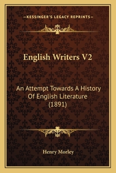 Paperback English Writers V2: An Attempt Towards A History Of English Literature (1891) Book