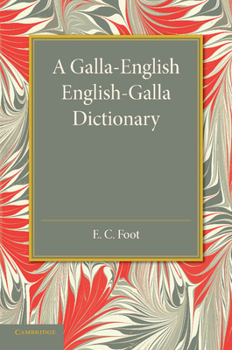 Paperback A Galla-English English-Galla Dictionary [Oromo] Book