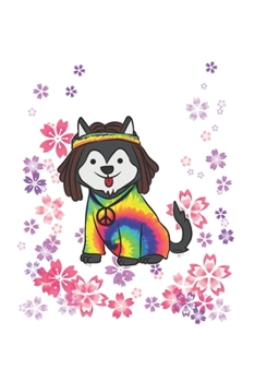 Hippie Dog Notebook: Graph Paper Journal 6x9 - 120 Pages