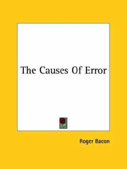 Paperback The Causes of Error Book